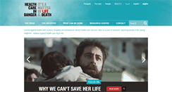 Desktop Screenshot of healthcareindanger.org